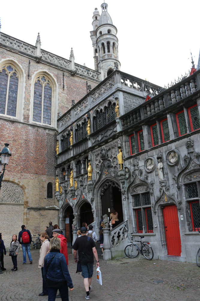 Outside of the Basilica of the Holy Blood on the Burg square