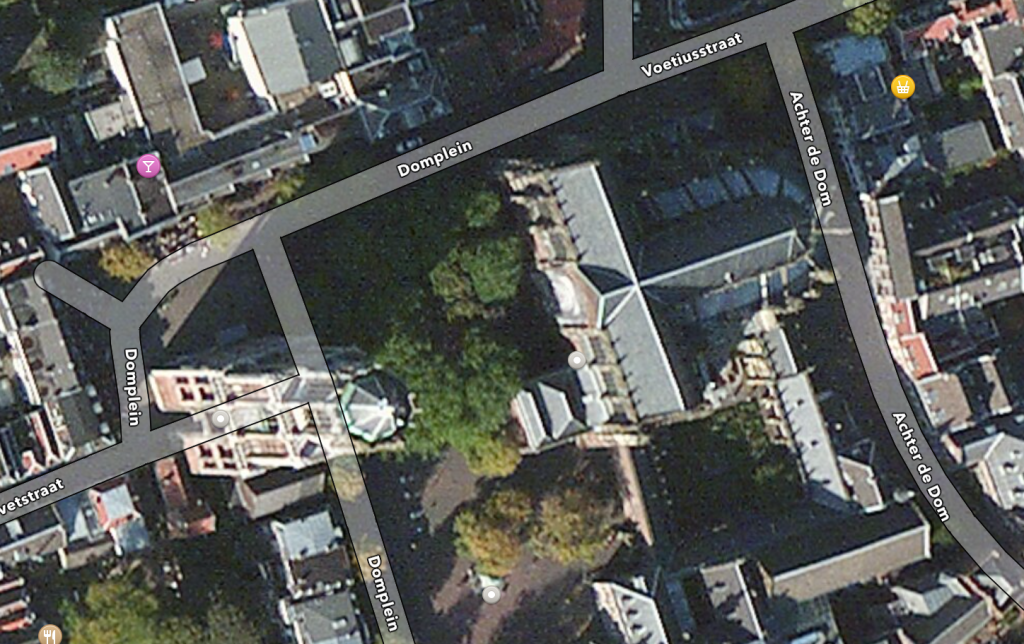 Utrecht Domplein (Source: Apple Maps)