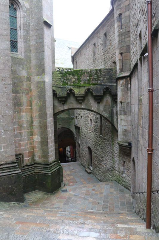 Stairs up to the terrace