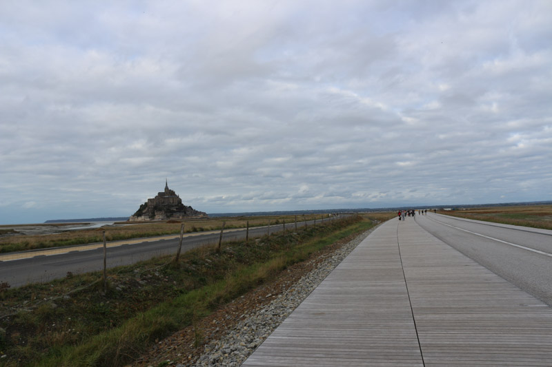View from the bridge when walking to Mont Saint-Michel