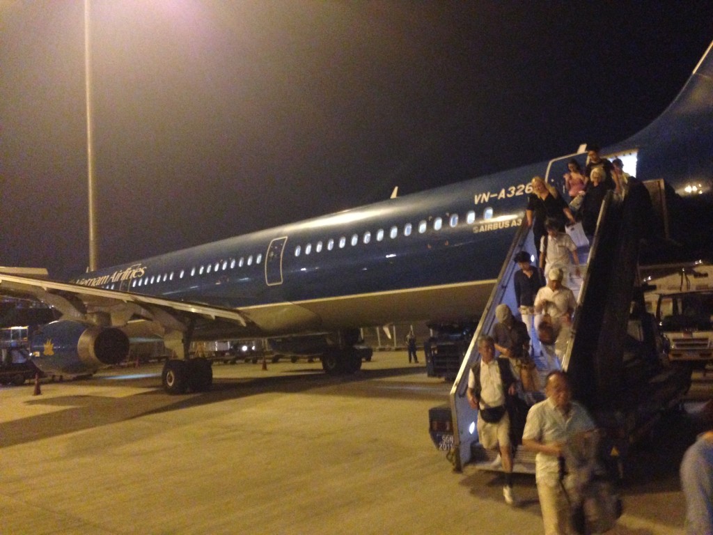 Arriving with Vietnam Airlines in Ho Chi Minh City